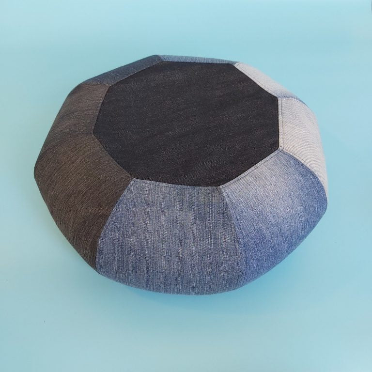 a trick for re-stuffing a deflated bean bag or pouf - Cuckoo4Design