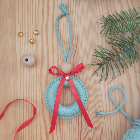 mini macrame ring decorations craft tutorial