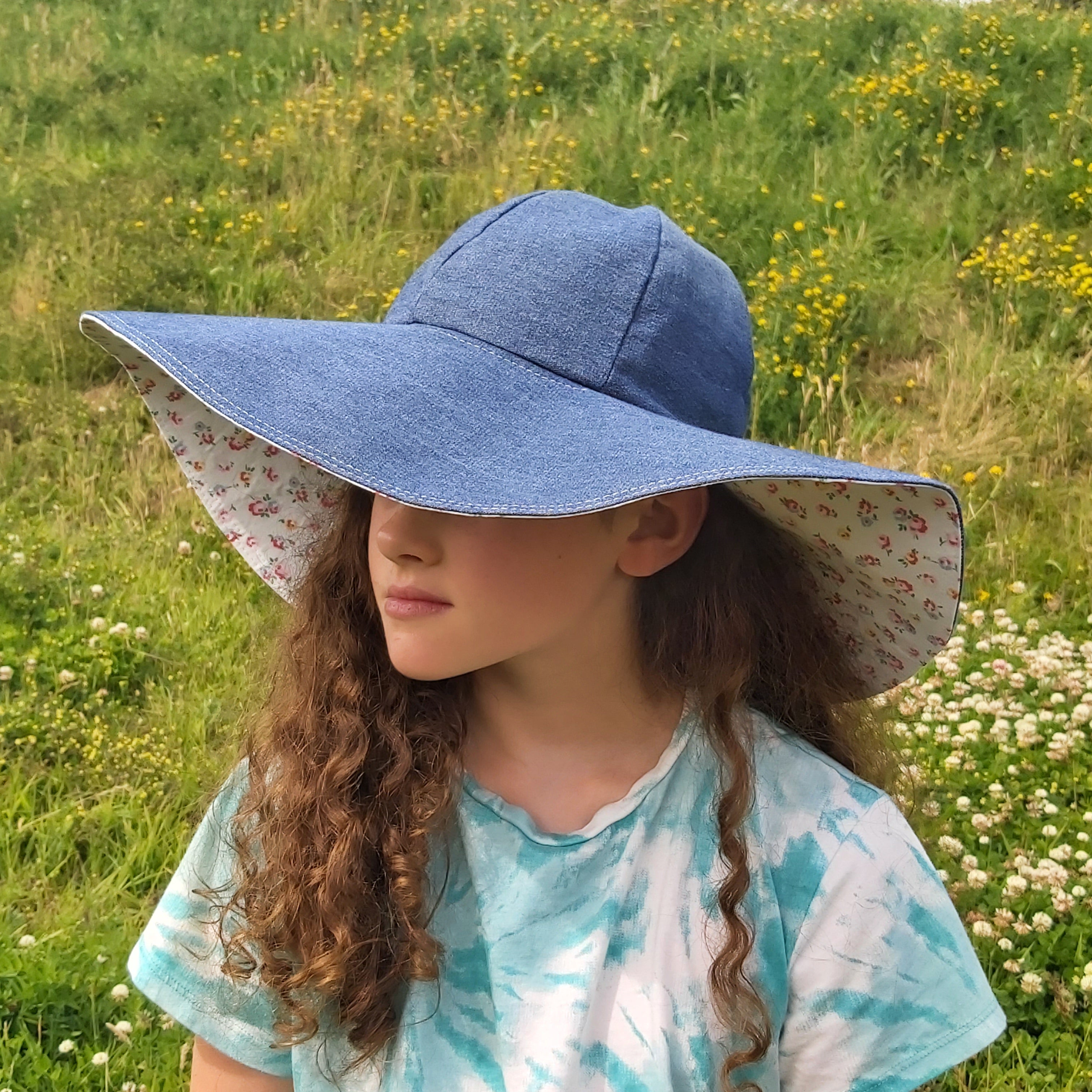 greystoke reversible sun hat Sewing pattern and Instructions Freckles and Co