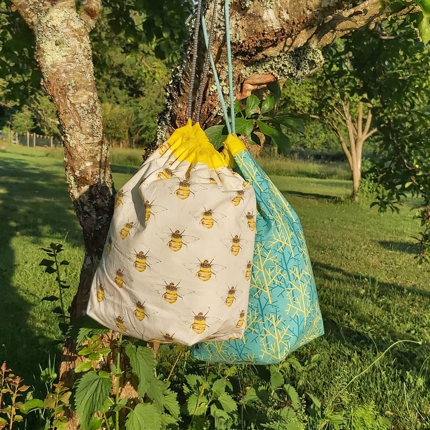 Drawstring bags - pattern and instructions